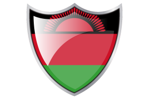 Shield with Flag of Malawi flag