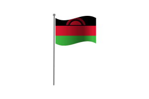 Waving Flag of Malawi flag