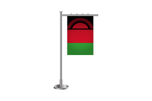 3d Malawi Standing Flag flag