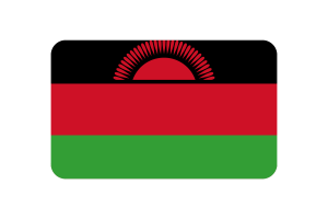 Malawi Flag Triangle Rounded Shape flag