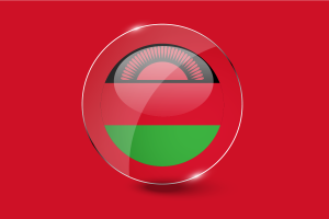 Malawi Flag Glossy Round Button flag