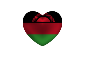 Love of Malawi Heart Shape flag