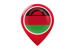 Malawi Flag Map Pin Icon flag