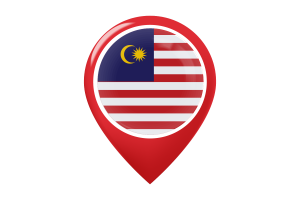 Malaysia Flag Map Pin Icon flag