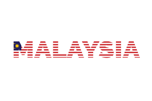 Malaysia Text Art flag