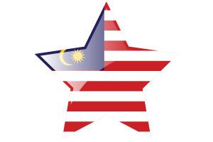 Malaysia Flag Star Icon flag