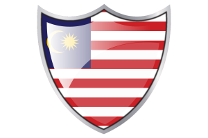 Shield with Flag of Malaysia flag