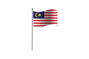 Waving Flag of Malaysia flag