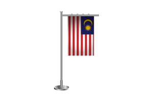 3d Malaysia Standing Flag flag