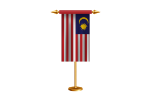 Malaysia Ceremonial Flag Vector Free flag