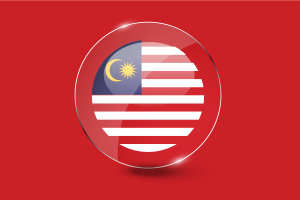 Malaysia Flag Glossy Round Button flag