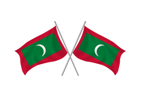 Maldives Waving Friendship Flag flag