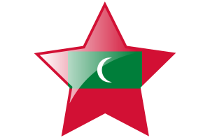 Maldives Flag Star Icon flag