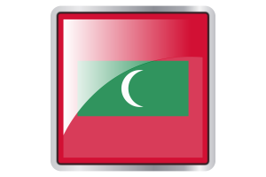 Maldives Flag Square icon flag