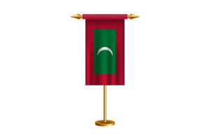 Maldives Ceremonial Flag Vector Free flag