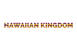 Hawaiian Kingdom Text Art flag