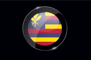 Hawaiian Kingdom Flag Glossy Round Button flag