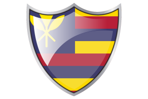 Shield with Flag of Hawaiian Kingdom flag