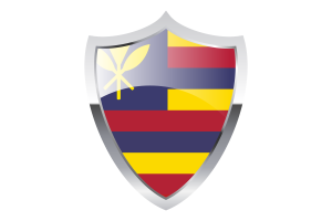 Hawaiian Kingdom Flag with Medieval Heater Shield flag