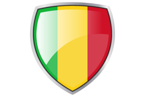 Mali Flag Couche Heraldic Shield flag