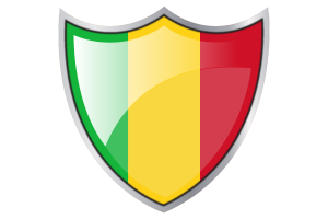 Shield with Flag of Mali flag