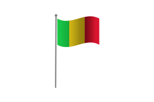 Waving Flag of Mali flag