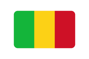 Mali Flag Triangle Rounded Shape flag