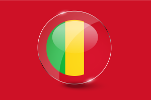 Mali Flag Glossy Round Button flag