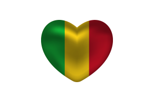 Love of Mali Heart Shape flag