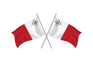 Malta Waving Friendship Flag flag