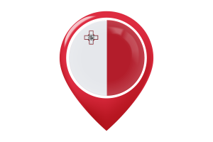 Malta Flag Map Pin Icon flag