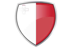 Malta Flag Couche Heraldic Shield flag