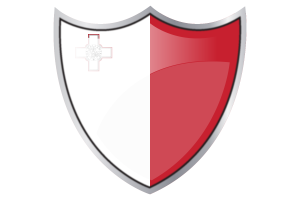 Shield with Flag of Malta flag