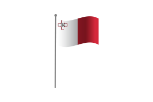 Waving Flag of Malta flag