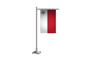 3d Malta Standing Flag flag