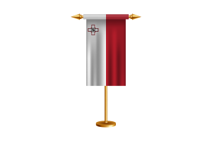 Malta Ceremonial Flag Vector Free flag