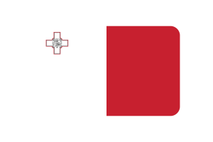  Malta Flag Triangle Rounded Shape flag