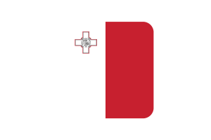 Malta Flag Square Rounded Shape flag
