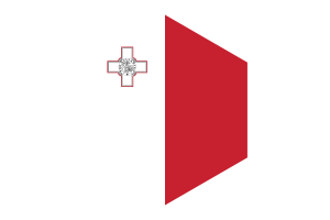 Malta Flag Hexagon Shape flag