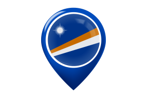 Marshall Islands Flag Map Pin Icon flag