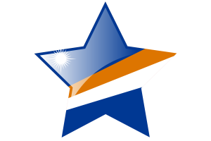 Marshall Islands Flag Star Icon flag