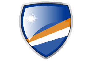 Marshall Islands Flag Couche Heraldic Shield flag