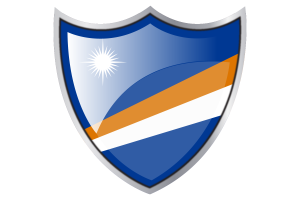 Shield with Flag of Marshall Islands flag