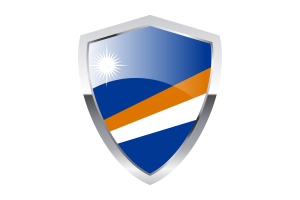 Marshall Islands Flag with Pointed Triangular Shield flag