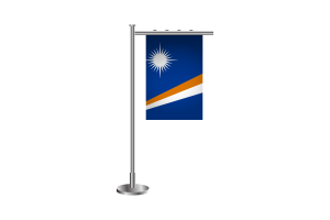 3d Marshall Islands Standing Flag flag