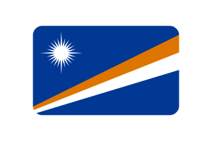 Marshall Islands Flag Triangle Rounded Shape flag