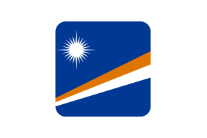 Marshall Islands Flag Square Rounded Shape flag