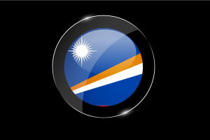 Marshall Islands Flag Glossy Round Button flag
