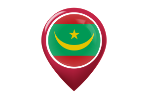 Mauritania Islands Flag Map Pin Icon flag