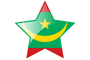 Mauritania Flag Star Icon flag